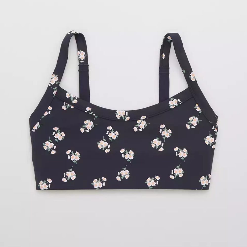 Aerie OFFLINE Goals 💙 Floral Sports Bra
